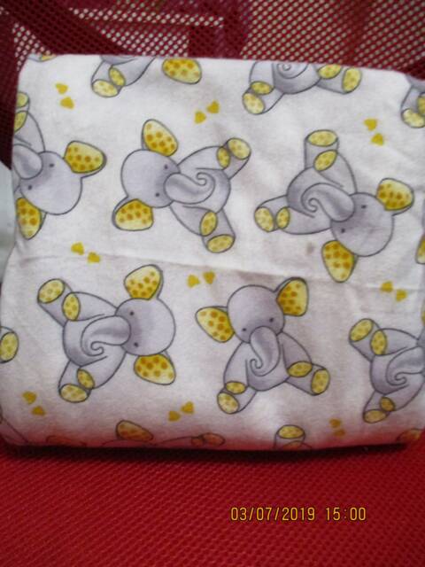Infant Or Baby Blanket Elephants & Minky - image 1