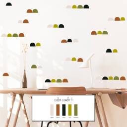 Modern Abstract Mini Arch Shape Wall Decals 50+ Color Options Multiple Quantities - thumbnail 4