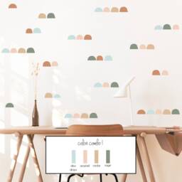Modern Abstract Mini Arch Shape Wall Decals 50+ Color Options Multiple Quantities - thumbnail 3