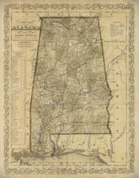 Alabama Map Antique Of Restoration Decorator Style Map Large Old Wall Home Decor Office Art Print - thumbnail 1