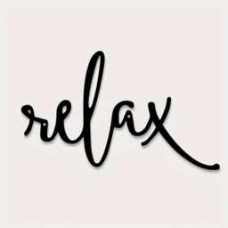 Relax Wooden Script Sign Hallway Bathroom Home Door Wall Decor Black Sticker - thumbnail 4