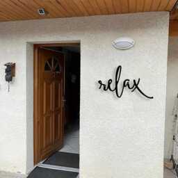 Relax Wooden Script Sign Hallway Bathroom Home Door Wall Decor Black Sticker - thumbnail 3