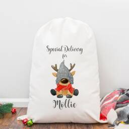 Personalised Christmas Sack, Santa Eve Stocking, Bag, Father Christmas, Present Box - thumbnail 3