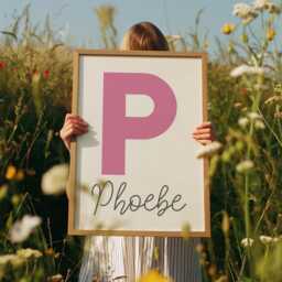 Girls Personalised Initial Name Print, Pink, Nursery Bedroom Decor, Wall Art, Art - thumbnail 3