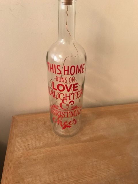 This House Runs On Love, Laughter & Christmas Cheer Light Up Bottle - image 1
