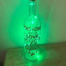 This House Runs On Love, Laughter & Christmas Cheer Light Up Bottle - thumbnail 3