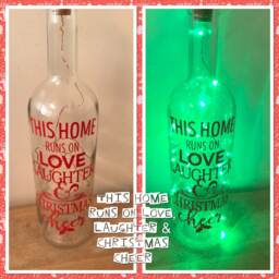 This House Runs On Love, Laughter & Christmas Cheer Light Up Bottle - thumbnail 2
