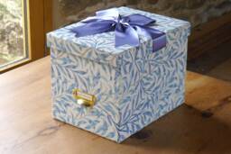 William Morris Memento Box Willow Blue - Office Collection & Stationery Handmade in England