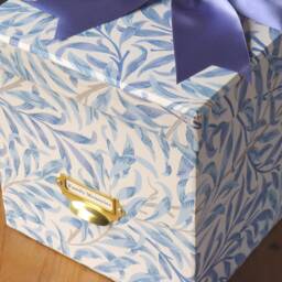 William Morris Memento Box Willow Blue - Office Collection & Stationery Handmade in England - thumbnail 2