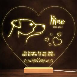 Jack Russell Terrier Dog Memorial Pet Loss Personalised Gift Night Light - thumbnail 1