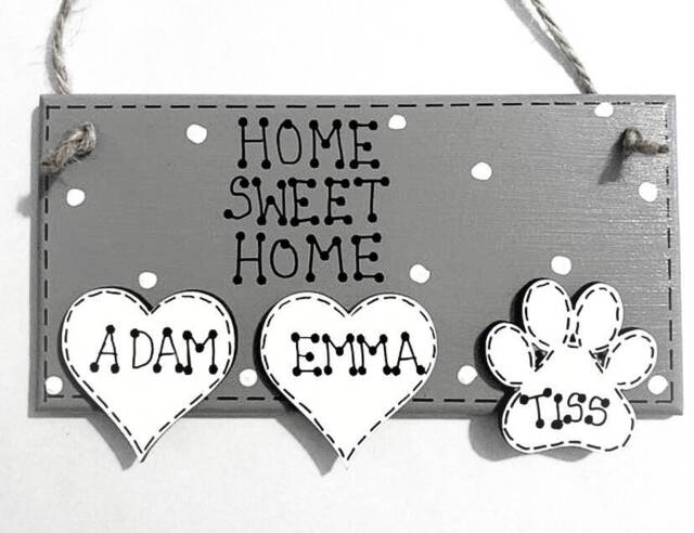 Home Sweet Home Plaque, Sign, New Home, House Warming Gift, Wall Decoration, House, Personalised, Housewarming, Secret Santa - image 1