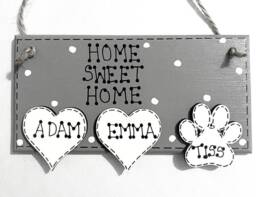 Home Sweet Home Plaque, Sign, New Home, House Warming Gift, Wall Decoration, House, Personalised, Housewarming, Secret Santa - thumbnail 1