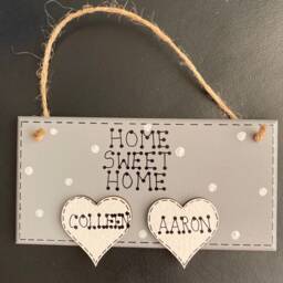 Home Sweet Home Plaque, Sign, New Home, House Warming Gift, Wall Decoration, House, Personalised, Housewarming, Secret Santa - thumbnail 2