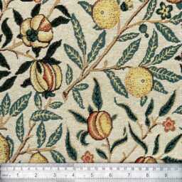 Custom Made To Measure Roman Blind Shade William Morris Pomegranate Natural Hand Crafted - thumbnail 2