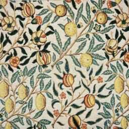 Custom Made To Measure Roman Blind Shade William Morris Pomegranate Natural Hand Crafted - thumbnail 1