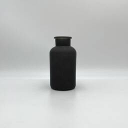 Black & Gold Glass Vase Modern Home Decor - 20 cm - thumbnail 2