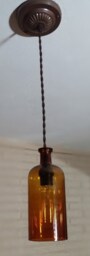Antique Apothecary Bottle Hanging Pendant Light Fixture - thumbnail 3
