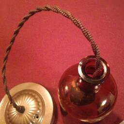 Antique Apothecary Bottle Hanging Pendant Light Fixture - thumbnail 4
