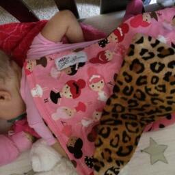 "Leopard & Ballerina Mini Baby Blanket ""Sinead" - thumbnail 3