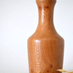 Wood Vase - Lovely Hand Turned Lacewood Decorative Wooden Bud #204 - thumbnail 3