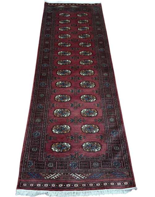 2.6x8 Pink Color Bokhara Rug - Runner Hallway Luxury Bukhara Fine Quality Woolen Afghan - image 1