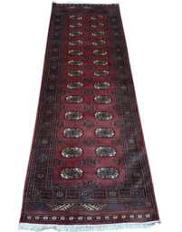 2.6x8 Pink Color Bokhara Rug - Runner Hallway Luxury Bukhara Fine Quality Woolen Afghan - thumbnail 1