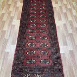 2.6x8 Pink Color Bokhara Rug - Runner Hallway Luxury Bukhara Fine Quality Woolen Afghan - thumbnail 2