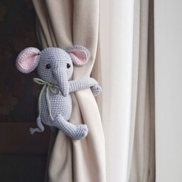 Giraffe Curtain Tie Back Safari Nursery Decor Neutral Backs Animal - thumbnail 4