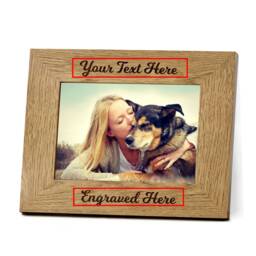 Photo Frame Personalised Picture Frames 6x4 Custom Engraved Wooden For Mothers Day Wedding Family - thumbnail 3