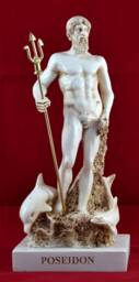 Poseidon Greek Statue Sea God Aged Patinanew Greek Mythology 27 cm 10.6 Inches - thumbnail 1