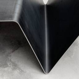 Small Steel Coffee Table With Storage Minimal Industrial Design - thumbnail 3