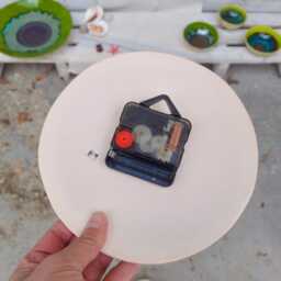 Handmade Ceramic Wall Clock - Colorful Pottery Art, Silent Kitchen - thumbnail 4