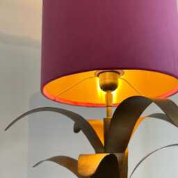 Hot Pink Velvet Drum Lampshade/ Ceiling Shade With A Metallic Gold Lining, Bright Brushed Lining