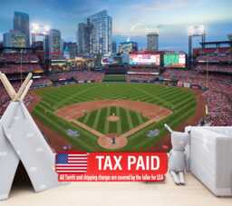 Mlb Baseball Stadium Wallpaper Mural, Kids Room Decor, Peel & Stick Wall Decal - thumbnail 1