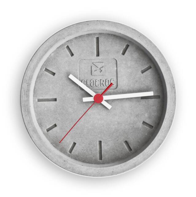 Wall Clock Made Of Concrete, Small Concrete Wall Clock, Designer Clock, Hanging Wallclock Clock To Hang On The Wall, Clocroc - image 1