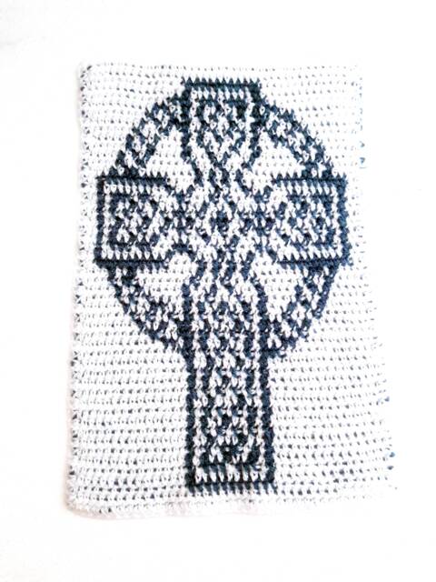 Celtic Cross Wall Art, Celt Irish Design, Cross, Cross Hanging, Gaelic Tapestry - image 1