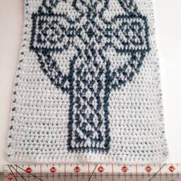 Celtic Cross Wall Art, Celt Irish Design, Cross, Cross Hanging, Gaelic Tapestry - thumbnail 4