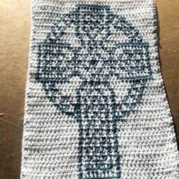 Celtic Cross Wall Art, Celt Irish Design, Cross, Cross Hanging, Gaelic Tapestry - thumbnail 2
