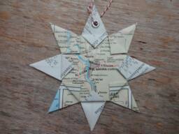 Egypt Origami Map Ornament, Home Decor, Wall Art, Road Map, Vacation, Christmas, Holiday, Wedding, Graduation, Moving, Gift - thumbnail 1