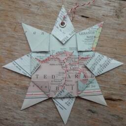 Egypt Origami Map Ornament, Home Decor, Wall Art, Road Map, Vacation, Christmas, Holiday, Wedding, Graduation, Moving, Gift - thumbnail 3