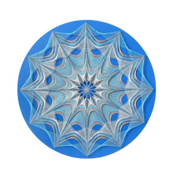 String Art Hydrosphere Sacred Geometry Spiritual Gift Zen Yoga Wall Office Design Decor Studio - image 1