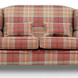 Handcrafted 2 Seater Sofa Couch High Back Fireside Balmoral Spice Check, Made in UK - thumbnail 2