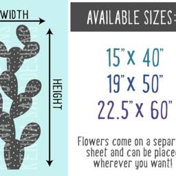 Cactus Wall Decal - Kids Room Decal, Nursery Decor, Art, Cactus, Home Gift - thumbnail 3