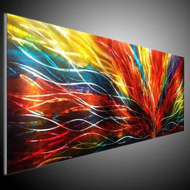 Abstract Metal Wall Art Sculpture Grinded Aluminum Painting - image 1