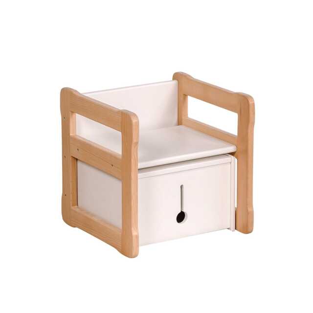 Montessori Multifunctional Chair & Box Set Solid Wood Kids Furniture - image 1
