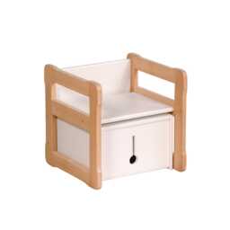 Montessori Multifunctional Chair & Box Set Solid Wood Kids Furniture