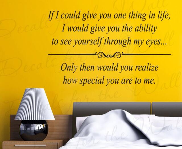 If I Could Give You One Thing Love Bedroom Family Wedding Marriage Decorative Vinyl Lettering Quote Wall Decal Art Sticker Decor Saying L57 - image 1
