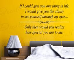 If I Could Give You One Thing Love Bedroom Family Wedding Marriage Decorative Vinyl Lettering Quote Wall Decal Art Sticker Decor Saying L57 - thumbnail 1