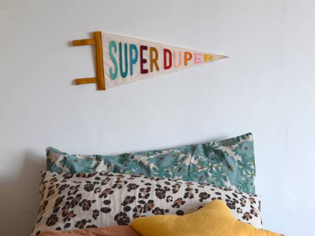 Super Duper Pennant Flag Nursery Wall Hanging Kids Room Decor - image 1