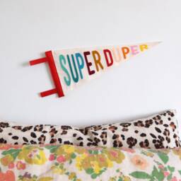 Super Duper Pennant Flag Nursery Wall Hanging Kids Room Decor - thumbnail 2